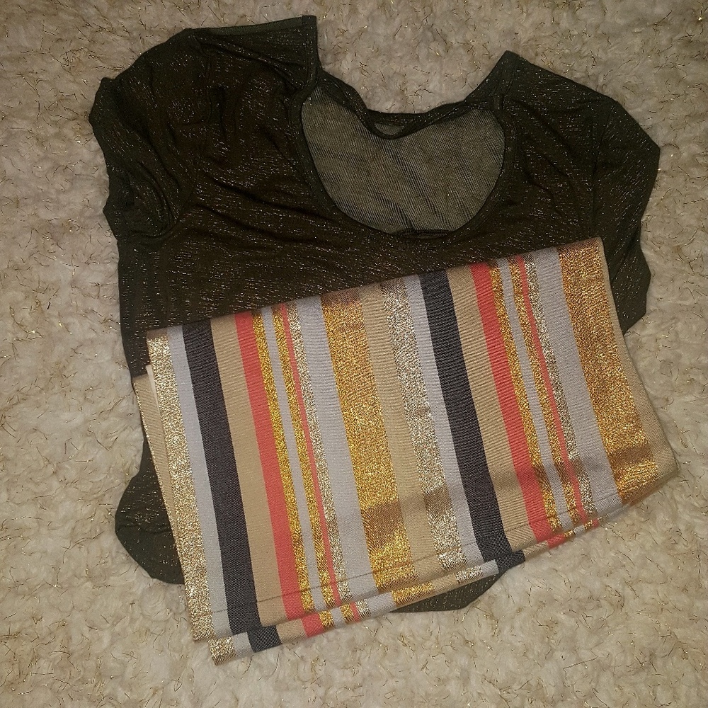 J CREW MINI SKIRT Amazing Metallic Strips - Picture 1 of 7